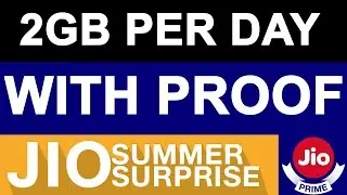 JIO SUMMER SURPRISE 4G OFFER | 2 GB PER DAY WITH PROOF | JIO PRIME 499 RECHARGE PLAN