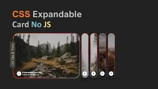 Pure CSS Expandable Card No JS | CSS Tips & Tricks