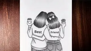 BFF drawing | two Bff drawing | how to draw best friends | easy drawing step by step | pencil sketch