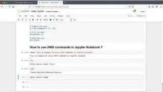 20. How to use Unix commands in jupyter notebook ?