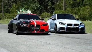 2021 BMW M4 Pickup Conversion vs 2023 BMW M2 G87 M Performance at Old SPA
