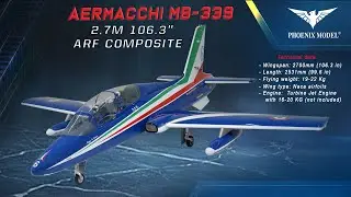 AERMACCHI MB-339 106&rsquo;&rsquo; 160N - 200N W/Electric Retract ARF Composite
