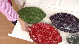 Temp-tations&reg; Old World or Floral Lace Set of 2 Nested Platters