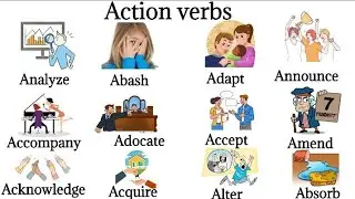 Action verbs| Common English Action verbs with meaning and examples.
