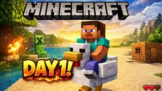 Minecraft Survival Series Day 1 | New World Start 🌍🔥