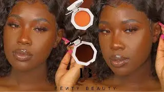 *NEW* fenty beauty cream blush and bronzer (dark skin)| fuego flush + chocolate | love, hellen.