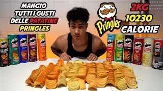 MANGIO TUTTI I GUSTI DELLE PATATINE PRINGLES (2 KG) 10230 CALORIE Challenge - Cheat Day Man vs Food