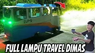 PASANG LAMPU DAN STROBO MATA DI CANTER TRAVEL DIMAS!! COBA JALAN MALAM, TERNYATA TERANG BENERAN..😱