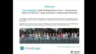 SchoolEngage 2025-26 Registration Form Instructional Video for Parents
