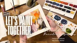 Relaxing Sunday Painting | Abstract Art & Mixed Media Process with Easy Jazz Music ✨
