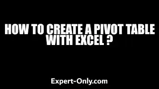 How to create an Excel pivot table?