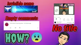 How to set empty title, Empty comments and invisible name in free fire in tamil