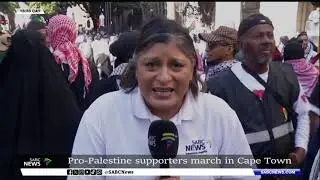 Pro-Palestine supporters march in Cape Town - Vanessa Poonah reports