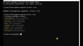 Appium Driver Install on Windows