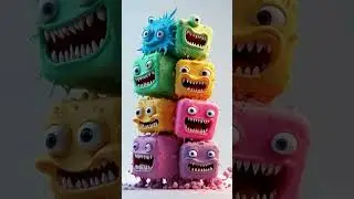 &ldquo;Funny Monster Cubes Tower | Crazy Cartoon Characters 😂🧊&rdquo;#shorts