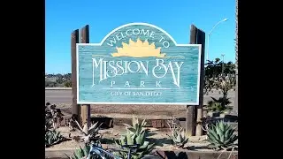 Mission Bay Park adult outdoor fitness and children's playground, San Diego CA
