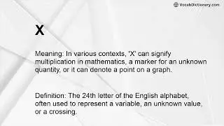 X Meaning