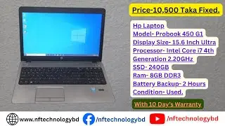 HP Core i7 4th Gen-Used Laptop-240GB SSD-8GB Ram