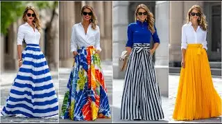 Long Skirt Styling Ideas 2026 | Modern Fashion for Women Over 40