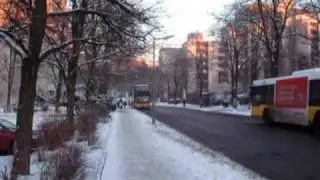 Wagen 3705 auf dem verschneiten 222