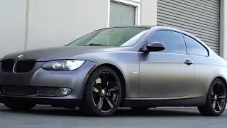 MATTE GREY BMW VINYL WRAP!!