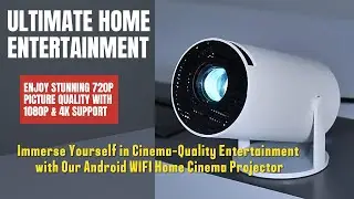 Ultimate Home Entertainment: Android WIFI Projector 720P - 1080P & 4K Supported HDMI USB