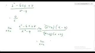 Computational Methods of Limits (Cancel out the common factor)