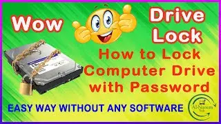 How to Lock Hard Drive with Password | Lock Partition in windows | Turn on Bitlocker in windows
