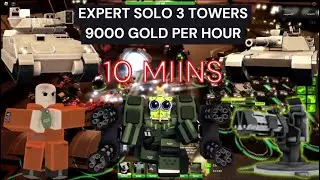 Solo Expert Mode 10 Minutes Only Need 3 Towers (Railgunner strat) | Roblox TDX (OUTDATED)