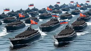2 минуты назад! 880 000 северокорейско-российских кораблей прибывают на уничтоженный нами Змеиный ос
