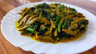 Spinach With Batashi Fish | Batashi Fish Recipe | Quick & Easy Batashi Fish Recipe By Easy Cooking