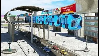 Elevated Train Driving Simulator: Sky Tram Driver - Level 6