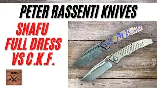 Peter Rassenti Custom Snafu 2.0 VS Custom Knife Factory CKF Snafu 2.0 Pocketknife Comparison Review