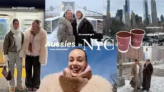 Our first WHITE Christmas in New York (brooklyn bridge, central park, snow, blank street)