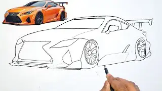 Урок рисования автомобиля Lexus || Шаг за шагом | Реалистичный карандашный рисунок 🔥|| @Drawme001