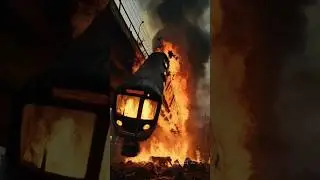 🚄Metro Train Accident & Falls from Flyover Ai Video | Train Blast #shorts #trainaccident #aishorts