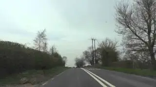 Driving On The A438 From Ledbury To Trumpet Crossroads, Herefordshire, England 10th April 2015