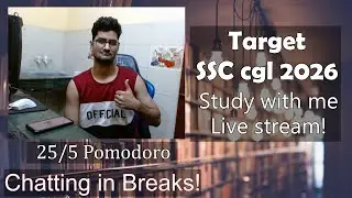 Day 2 | Building study habit Target 6hr  | Study with me live stream