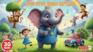 Non-Stop Hindi Rhymes for Kids | 30 Mins Popular Balgeet  @GuriyakidsClubhindi