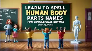 Learn Body Parts for Kids | Fun Spelling & Animation | Educational Song for Children Rhymes.