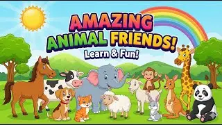 AMAZING ANIMAL FRIENDS! Learn Farm & Zoo Animals for Kids | Fun Cartoon | Toony Time Kids