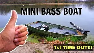 Fall Fishing in my Mini Bass Boat!!! (Maiden Voyage)