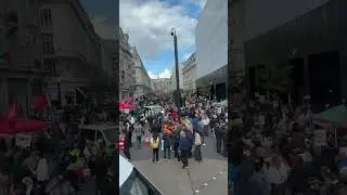 Weekend London protest Israel Palestine war in Oxford Circus/oxford street