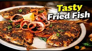 Crispy Pomfret Fish 🐟 l Hotel Style Pomfret Fry Recipe l Easy Fish Fry l