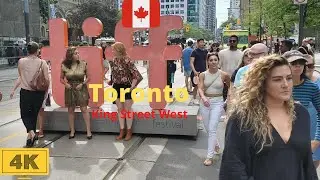 Walking Tour Toronto King Street West  4K || Virtual Tour Downtown Toronto Canada
