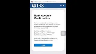 GET MY PAYMENT LET ME LOG IN TO CHANGE MY DIRECT DEPOSIT INFORMATION  WITH THE IRS