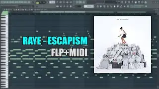 RAYE - Escapism (MIDI + FLP) (FL Studio Piano Tutorial / Cover)