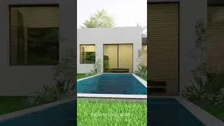 Modern Pool House Plan | Flat Roof Concept