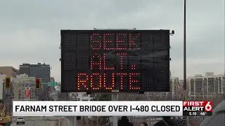 Farnam Street bridge over Interstate 480 closed