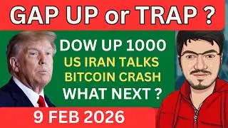 Nifty & Bank nifty prediction for tomorrow for monday | USA IRAN Talk & BITCOIN Crash Impact ?
